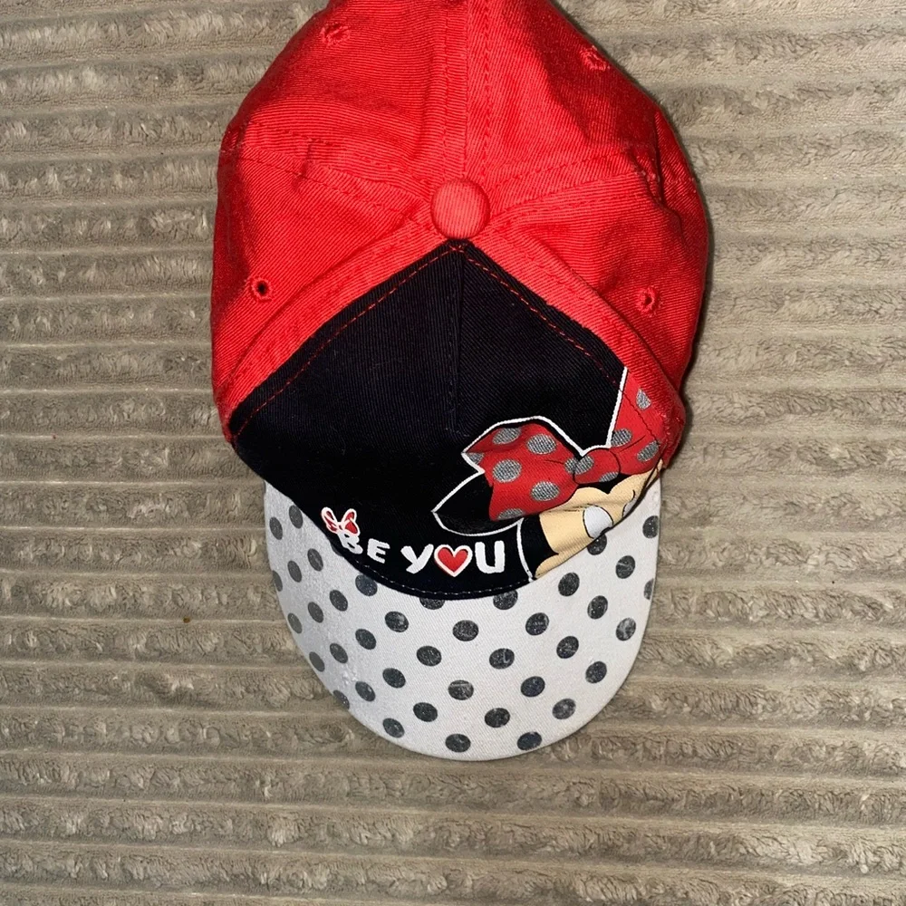 🎀 Disney Minnie Mouse Toddler Hat 🎀 | Velcro Back | 100% Cotton